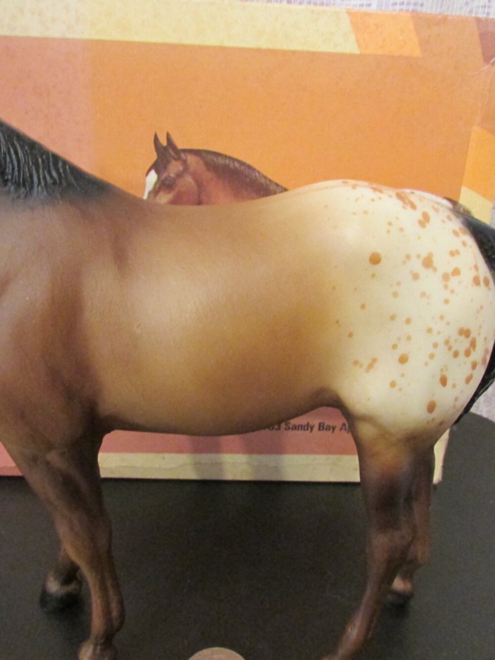Breyer Vintage Sandy Bay Appaloosa Quarter Horse Yearling #103 1971-1988 w/box - Picture 3 of 16